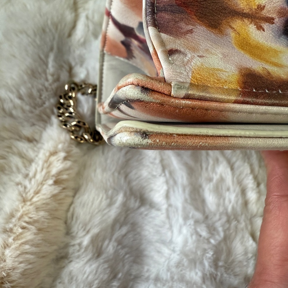 Dior Cream and Brown Crossbody Bag with Gold Chain - Picture 7 of 16